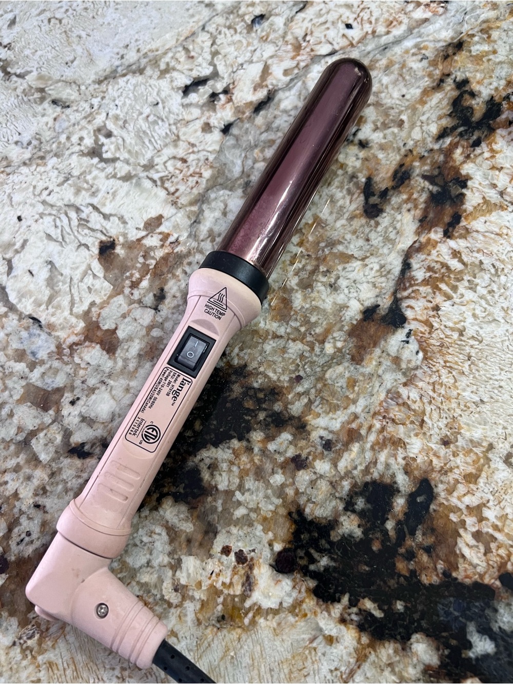 Lange Pink and Rose Gold Curling Wand